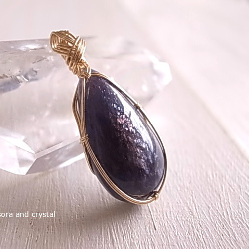 天然石ワイヤーペンダントオーダー ペンダントトップ 宙と