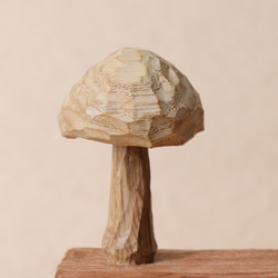 キノコ 木彫り 木製 置物 インテリア雑貨（木材：栗、チェリーなど）（No.T1044） 9枚目の画像