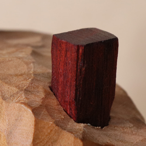 キノコの家 木彫り 木製 置物 インテリア雑貨（木材：山桜など）（No