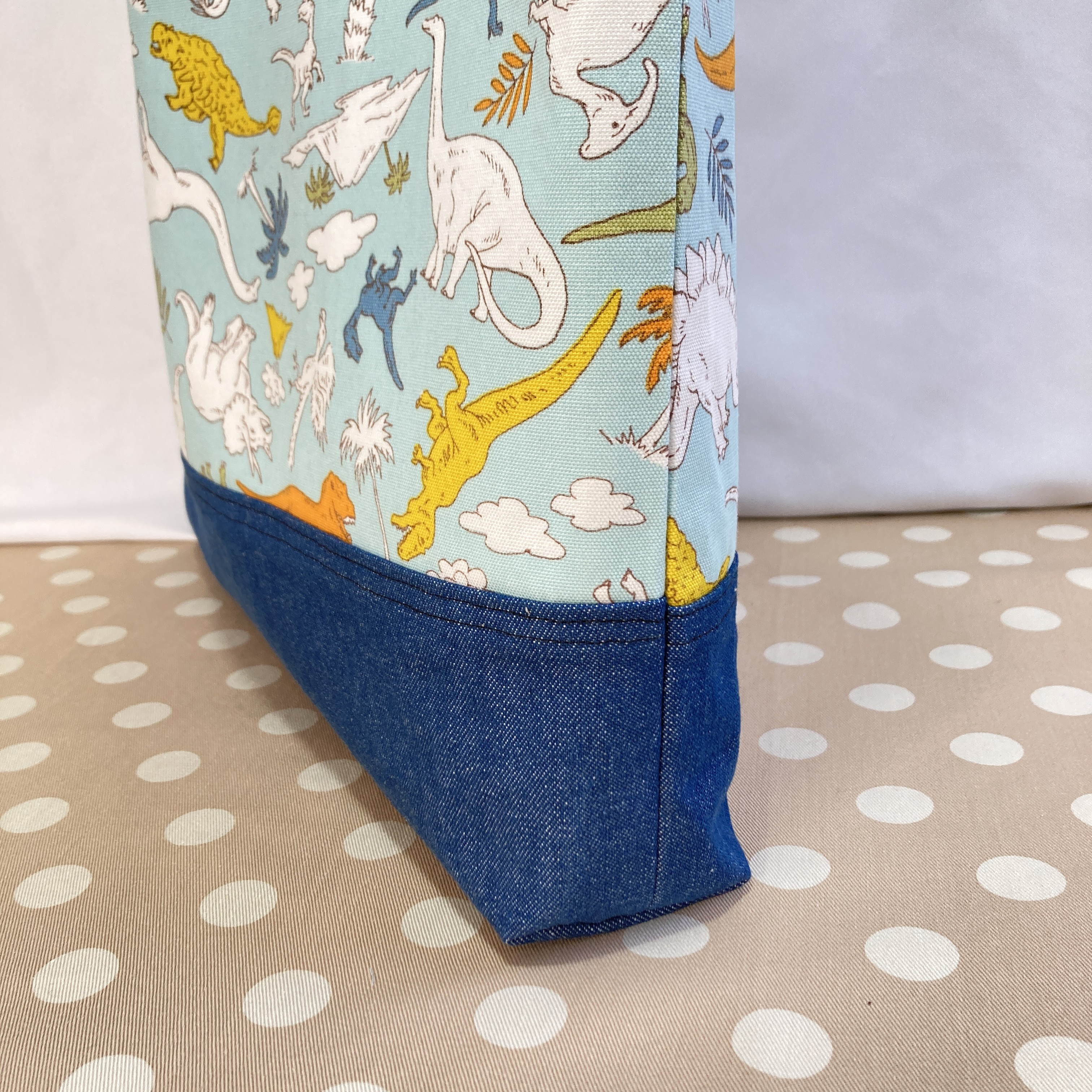 入園入学5点セット　カラフルな恐竜たちブルー