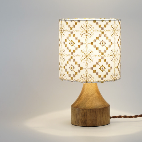 ◇テーブルランプS/刺繍/ジオメトリック/色が選べる/JAPAN fabric