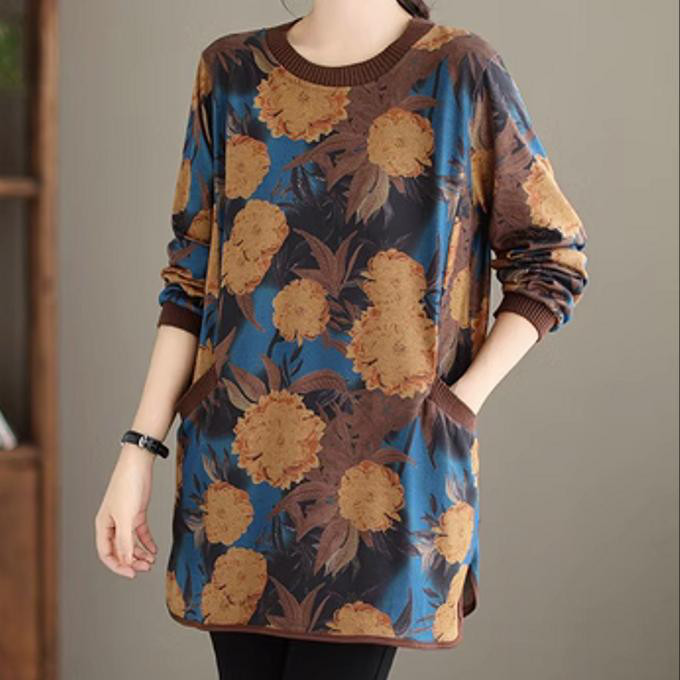 春秋の新しい 長袖 レトロ ゆったり した 上着