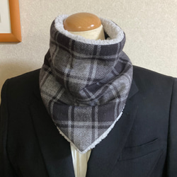 ハンドメイド✁︎✁︎ ネックウォーマー　　　　コットンツイード／グレー コットン ネックウォーマー のおすすめ人気通販｜Creema(クリーマ