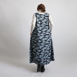 ＊ラスト１ 　最終ＳＡＬＥ　１２５ｃｍ　和オリエンタル雲流模様　ロング　ワンピース　ジャンパースカートゆったりG85 11枚目の画像