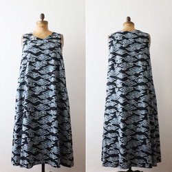 ＊ラスト１ 　最終ＳＡＬＥ　１２５ｃｍ　和オリエンタル雲流模様　ロング　ワンピース　ジャンパースカートゆったりG85 13枚目の画像