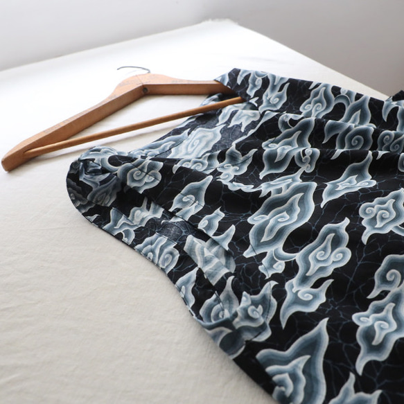 ＊ラスト１ 　最終ＳＡＬＥ　１２５ｃｍ　和オリエンタル雲流模様　ロング　ワンピース　ジャンパースカートゆったりG85 6枚目の画像