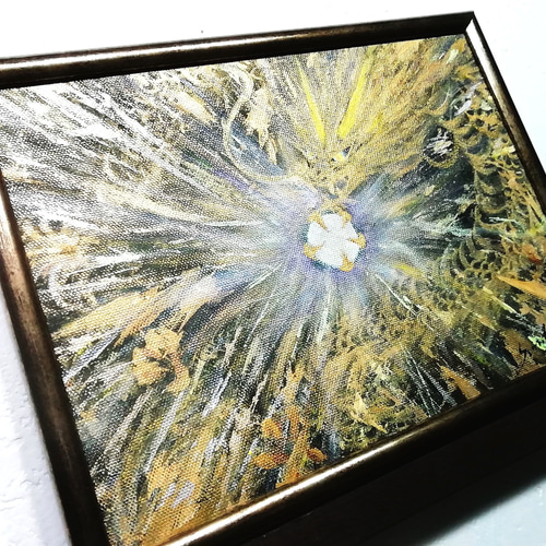風水開運絵画＊金龍帝王光玉乱舞 ドラゴン 金運 出世仕事 自信