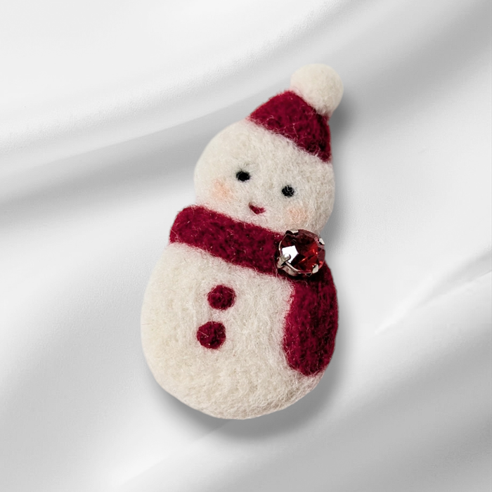 【オーダー受付用】羊毛フェルト 雪だるまストラップ