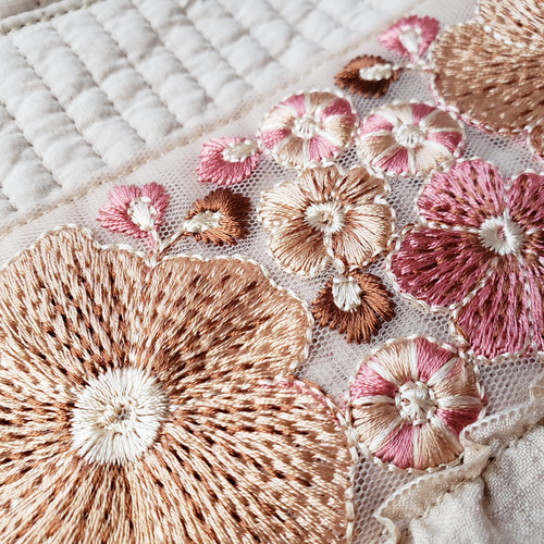 3日以内に発送可能】インド刺繍リボンのヌビトートバッグ トート