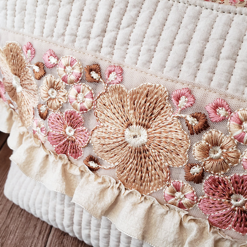 3日以内に発送可能】インド刺繍リボンのヌビトートバッグ トート