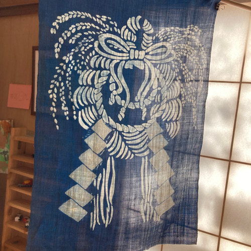 手織りのタペストリー/正藍染 その他アート 平和堂 通販