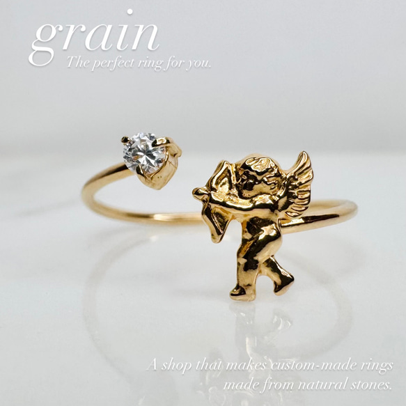 選べる天然石のエンジェルリング 指輪・リング grain 通販 18611300