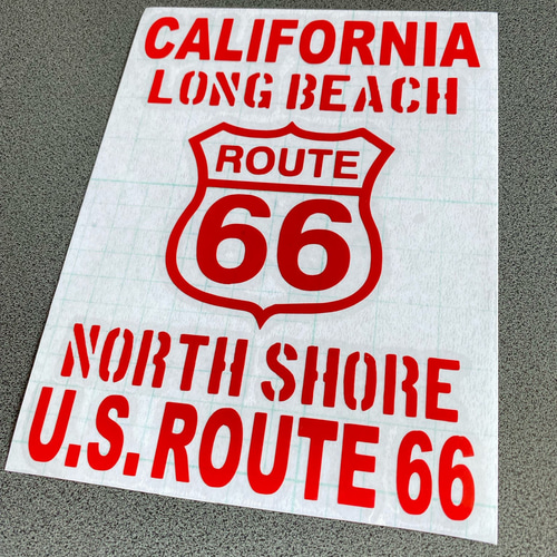 US 001 ルート66 CALIFORNIA お得 ステッカー 1枚 【カラー選択