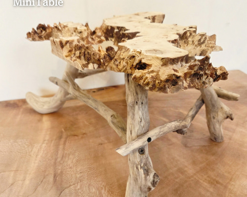 No.1201 ブルーアクリルの流木テーブル 流木インテリア Nature Art Table 流木のサイドテーブル | RoomZ interior