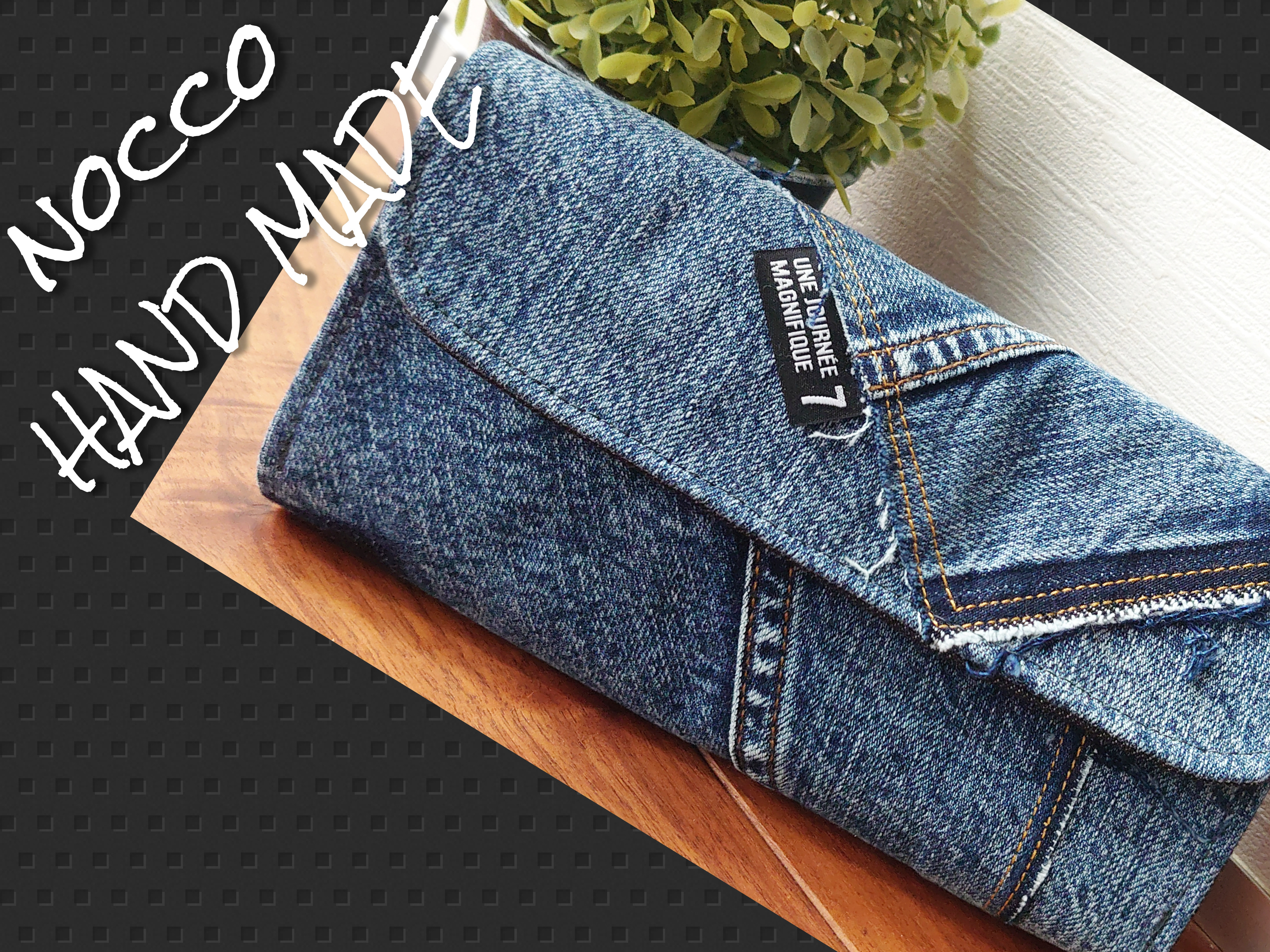 No.598【chemical DENIM✖️Long wallet】デニムリメイク長財布 長財布