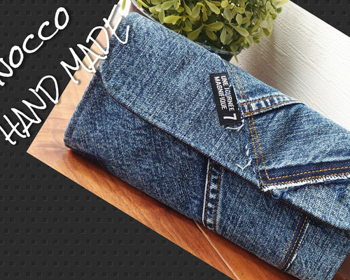 No.598【chemical DENIM✖️Long wallet】デニムリメイク長財布