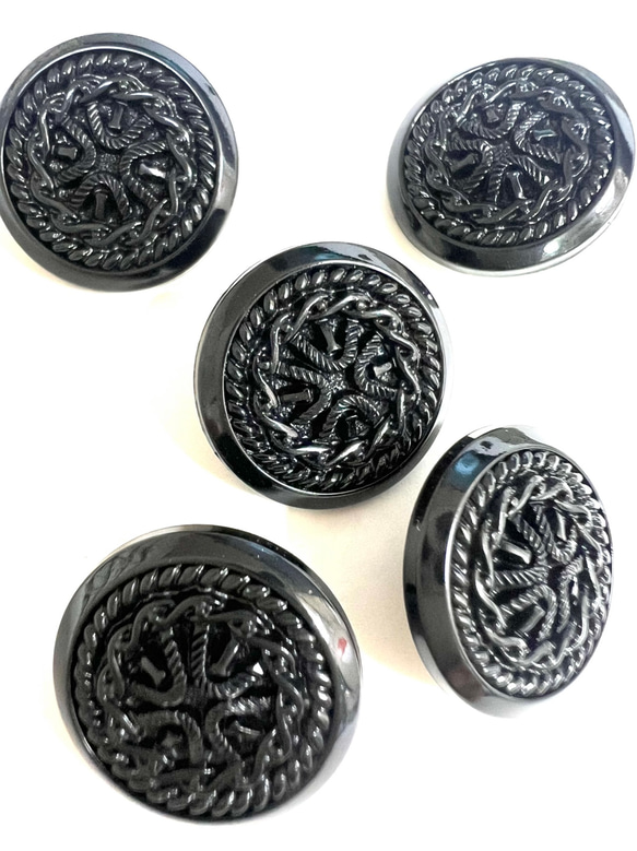 かっこいい黒ぼたん 黒おしゃれぼたん　サイズ豊富 4枚目の画像