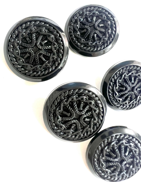 かっこいい黒ぼたん 黒おしゃれぼたん　サイズ豊富 6枚目の画像