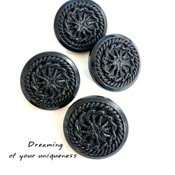 かっこいい黒ぼたん 黒おしゃれぼたん　サイズ豊富 1枚目の画像