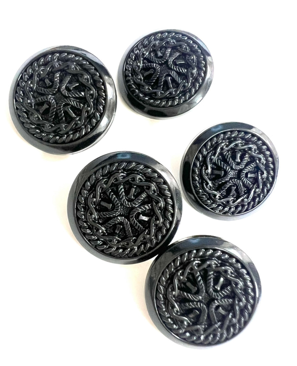 かっこいい黒ぼたん 黒おしゃれぼたん　サイズ豊富 5枚目の画像