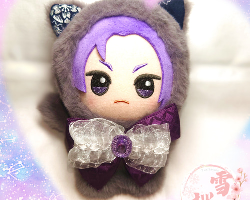 10cm ちびぐるみ用 ぬい服 猫耳着ぐるみ(グレー) ぬいぐるみ 咲 10cm ちびぐるみ用 ぬい服 猫耳着ぐるみ(グレー) ぬいぐるみ 咲