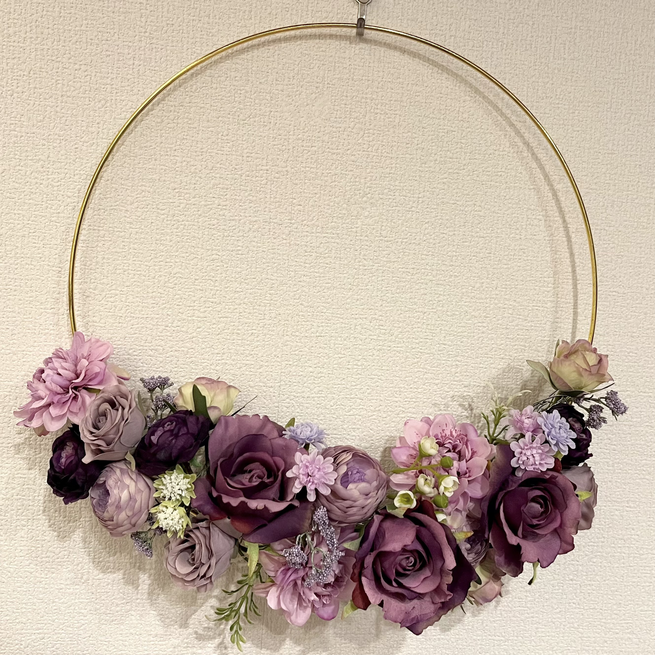 ♦︎送料無料♦︎ フープブーケ　ブートニア付き　インテリアにも♪