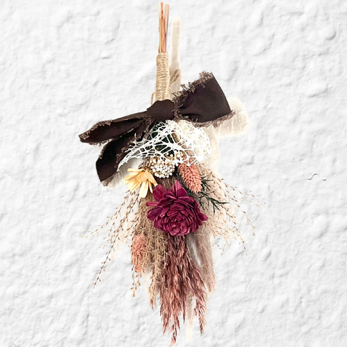 受注制作　2wey お正月飾り　しめ縄　しめ飾り　玄関飾り　お正月リーススワッグ しめ飾り 日本製 しめ縄 おしゃれ ドライフラワー 2025年