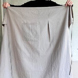 肩紐エプロン | コットン100% ・エプロンワンピース・ラップスカート（キナリ/グレー/ネイビー）受注制作 11枚目の画像