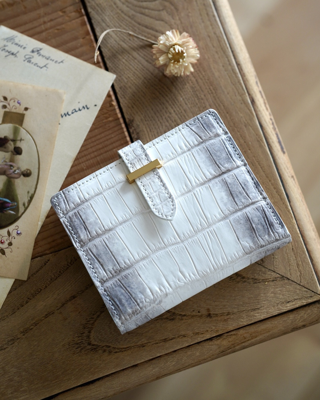 【 在庫あり 】ヒマラヤクロコのスリムコンパクトウォレット