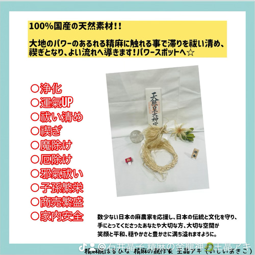 精麻蛇ミニサイズ【巳年】2025年 縁起物 祈祷済み国産最高級野州