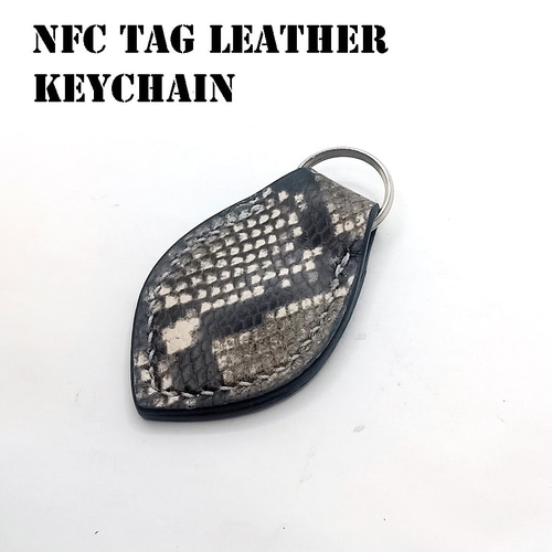 未使用タグ付 NUMERO ZERO レザージャケット L パイソン型押し 豚革 話題のNFCタグ内蔵本革レザーキーホルダーパイソン蛇革牛革型押し