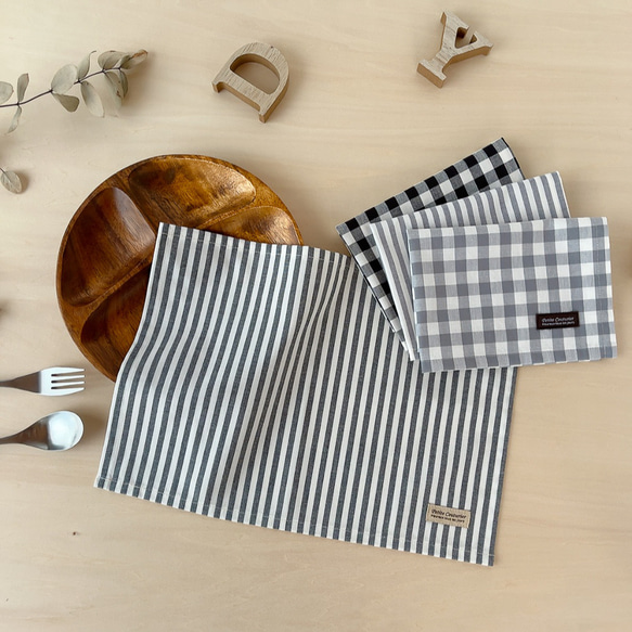 家事時短のシワになりにくいランチョンマット｛モノトーン｝ その他