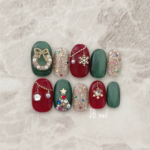 クリスマスネイル2024 ネイルチップ（つけ爪） JB nail 通販
