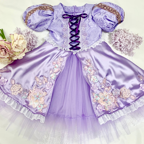 送料込み♡】Atelier umi ラプンツェル風コスプレ ドレス110cm 子供服