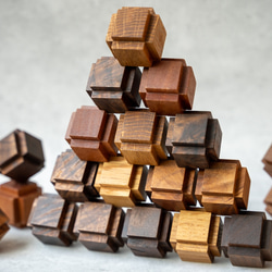 つみき オブジェ 天然無垢材 30面 おもちゃ・人形 ウッドワークス