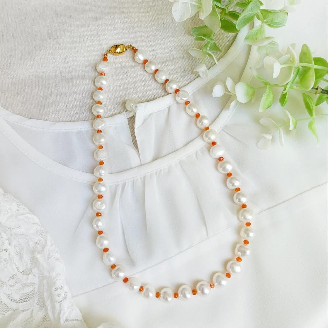 淡水パールフラットネックレス✨