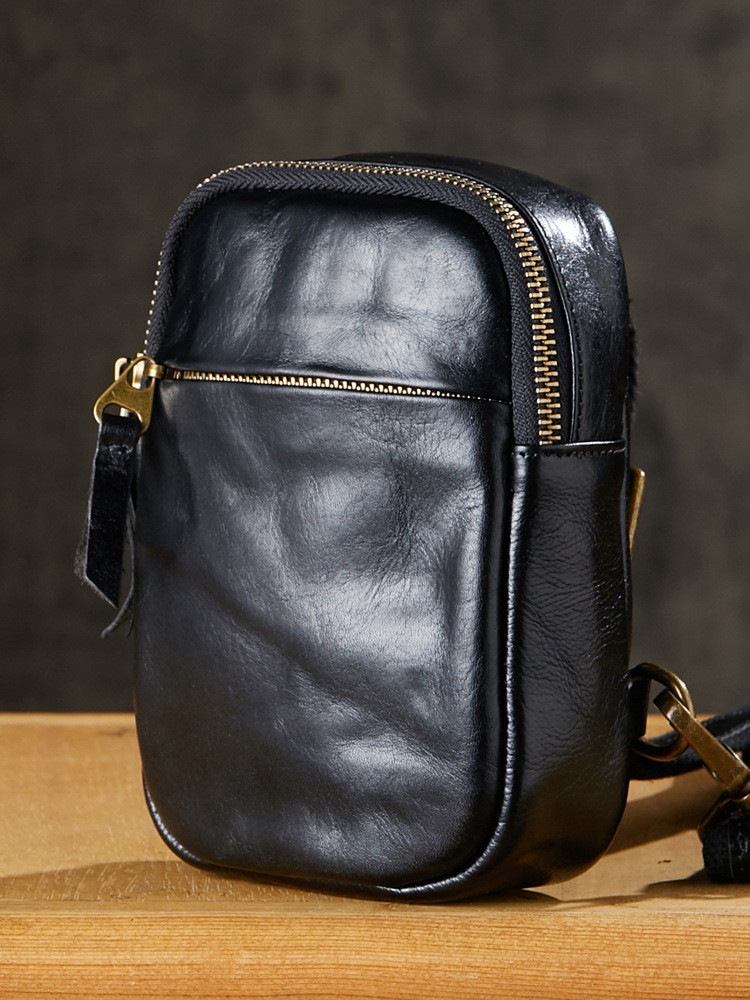 黒/茶/カラメル/3色▪植物鞣なレザーボディバッグ・ウエストポーチ▪牛革フロントバッグ▪牛革クラッチバッグ