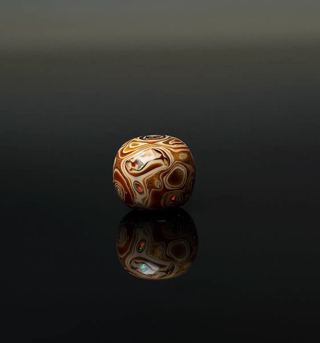 ハンドメイド ブレスレット バングル 漆器 漆塗り リストバンド 古代の技術 黒檀 オパール 金箔 誕生日 周年記念日