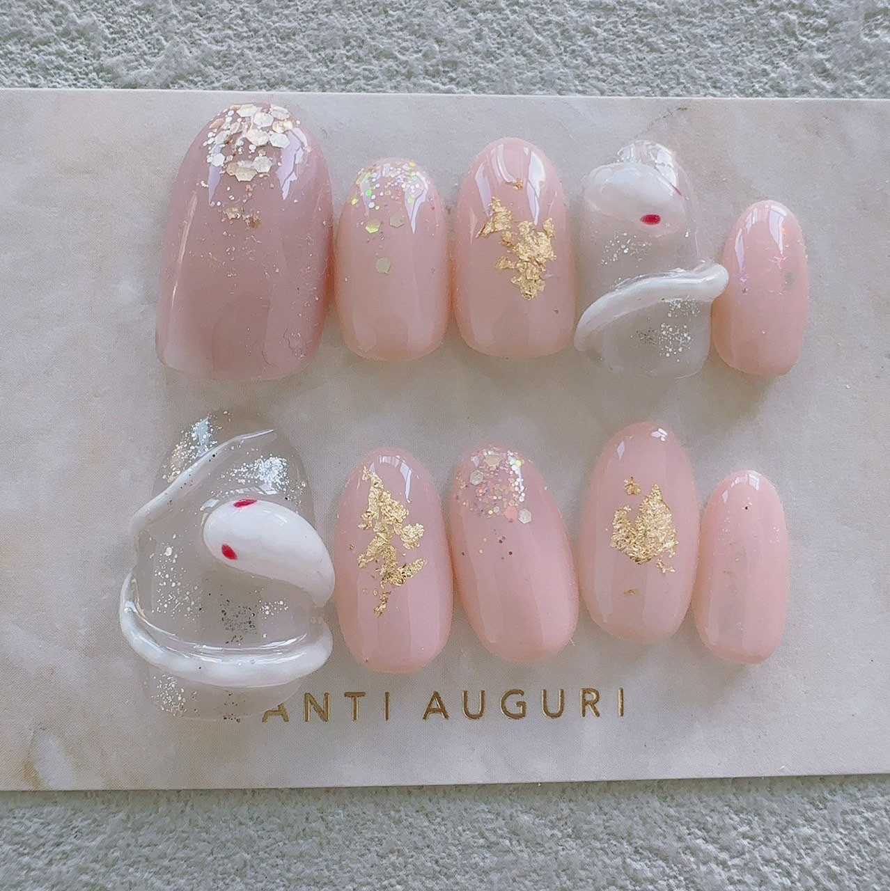 蛇 ネイルチップ 巳年 2025年 干支 へび スネーク ヘビ 乙巳