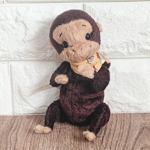こざる（茶） 約20cm／ テディベアタイプのおサルさんのぬいぐるみ