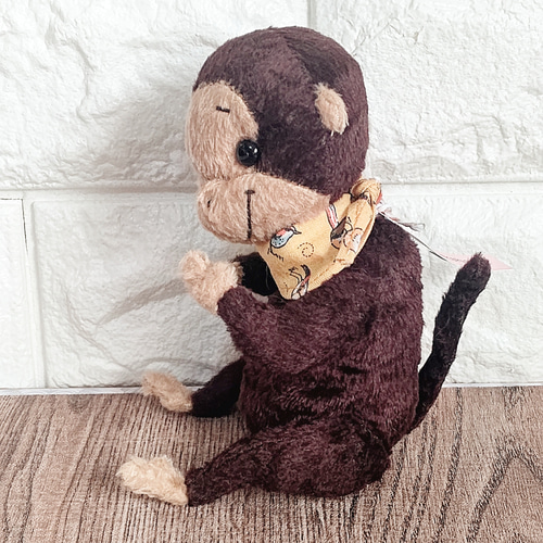 こざる（茶） 約20cm／ テディベアタイプのおサルさんのぬいぐるみ