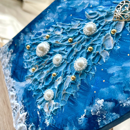 テクスチャーアートの壁掛けクリスマスツリー 絵画 Yuka.baco 通販