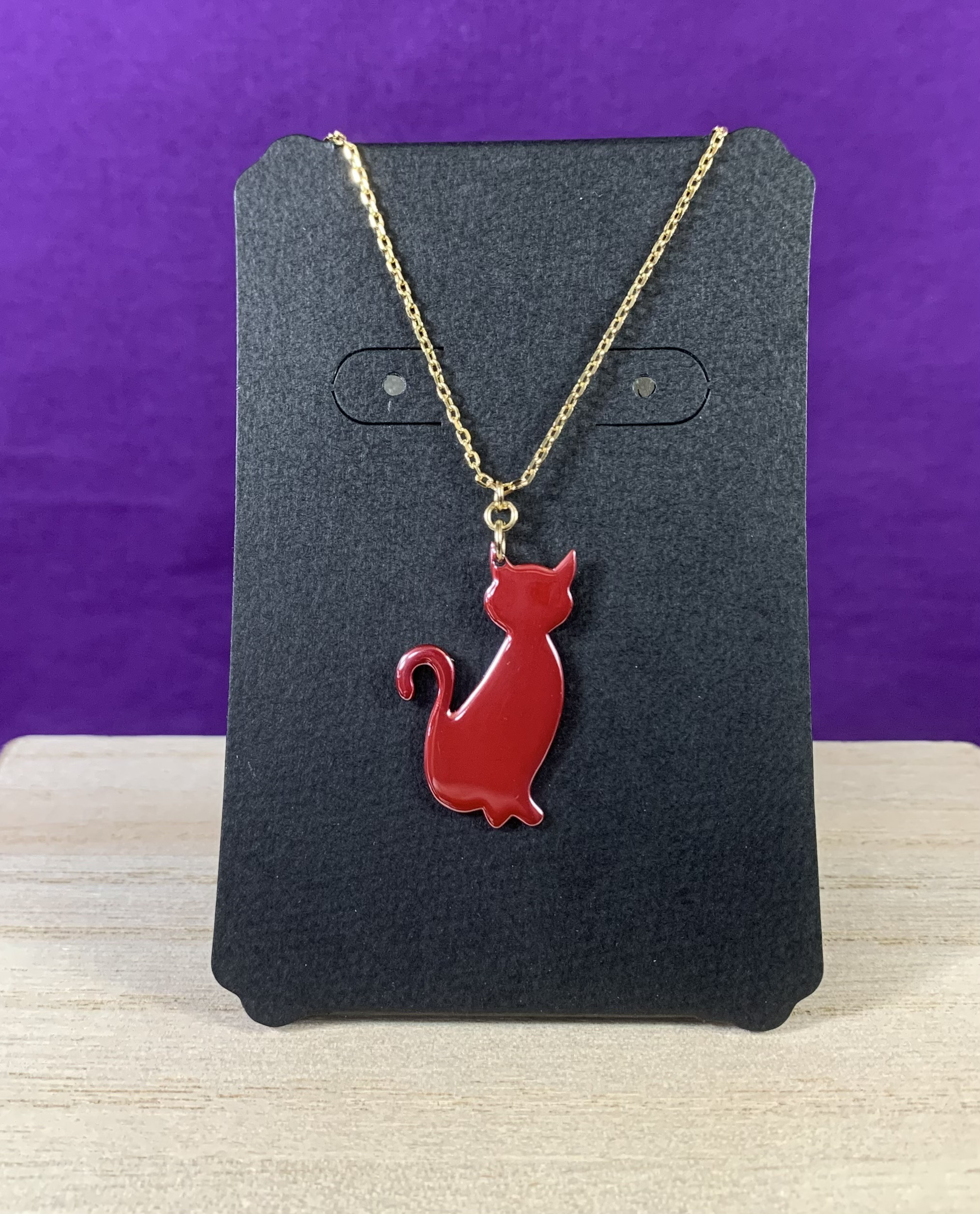 緋銅ネックレス【ねこ】  C138-003-001