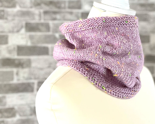 neonつぶつぶネックウォーマー［パープル］マフラー スヌード 温活