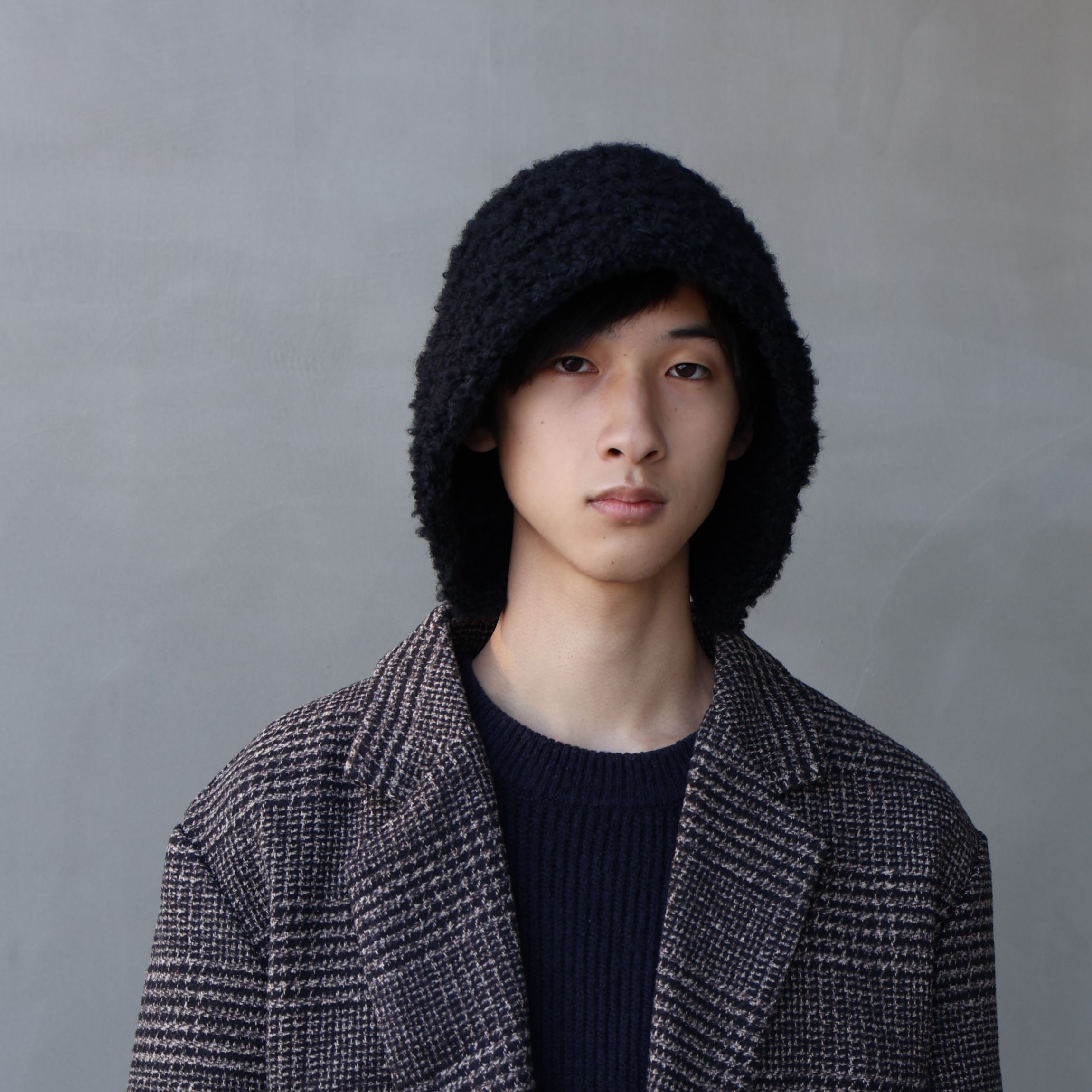 Bonnet ショート（color ブラック）/ 選べるリボン / 大人メンズ