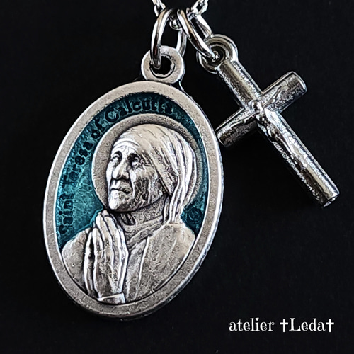 ☆マザー テレサ メダイネックレス☆ - Light Green ver. - ネックレス