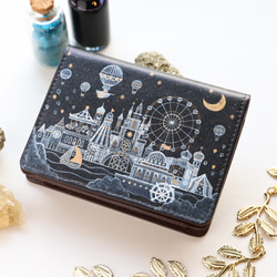 【在庫一掃セール】サンプル品 ケース カードケース アリゾナ ハーヴィー カードケース「夜の遊園地」《空想街雑貨店》 名刺入れ・カードケース