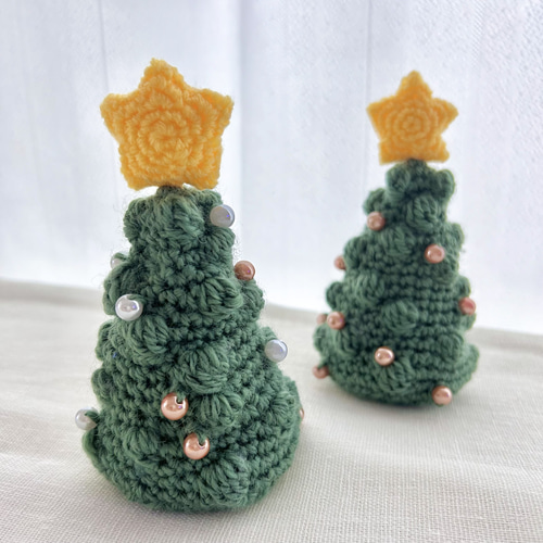 受注制作】ぽこぽこクリスマスツリー◎インテリア◎ハンドメイド◎編み