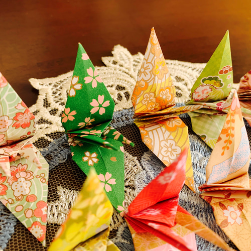 送料無料】折り鶴シャワー 100羽♡和柄♡ウェディング 結婚 成人式