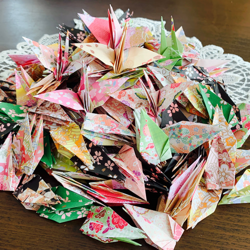 送料無料】折り鶴シャワー 100羽♡和柄♡ウェディング 結婚 成人式